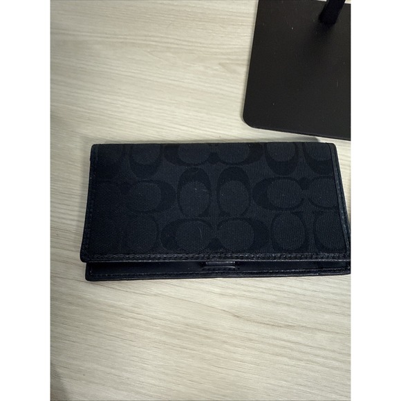 COACH Authentic Black & Silver Monogram Handbag Satchel Purse 23279 Slouchy - Picture 8 of 12